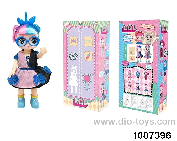 14 inch doll set with music in window box