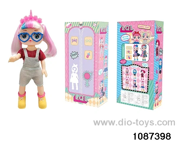 14 inch doll set with music in window box
