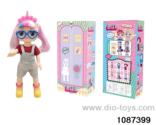 14 inch doll set W L/M in window box