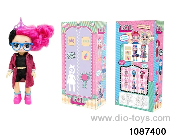 14 inch doll set with music in window box