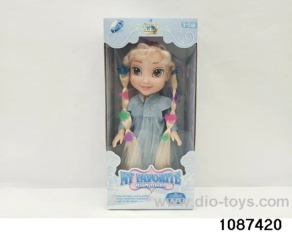 14 inch doll set with music in window box