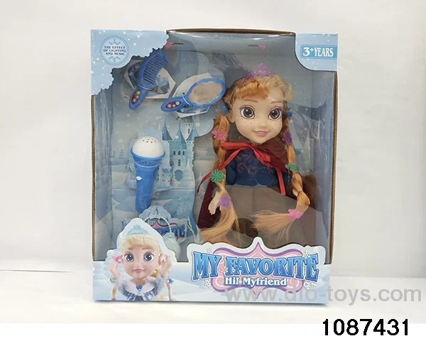 14 inch doll set with music in window box