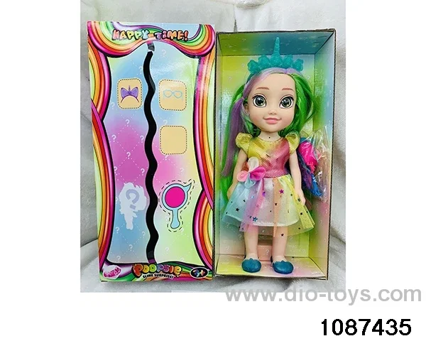 14 inch doll set with music in window box