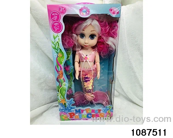 14 inch doll set with music in window box