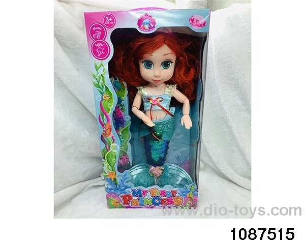 14 inch doll set with music in window box