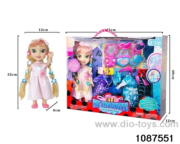 14 inch doll set W L/M in window box