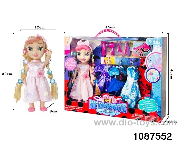 14 inch doll set W L/M in window box