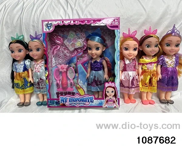 14 inch doll set with music in window box
