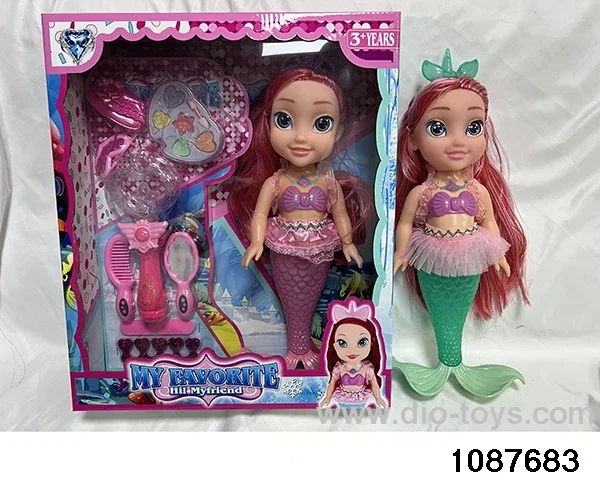 14 inch doll set with music in window box