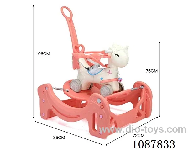 5-in-1 trampoline rocking horse