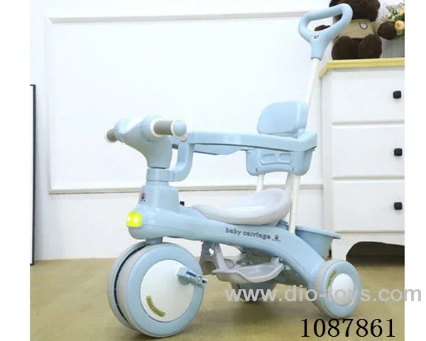 Pushpedal tricycle for children