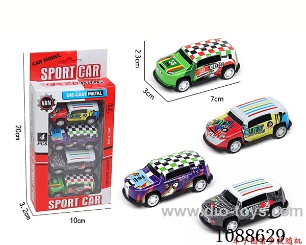 pull back alloy car 4PCS