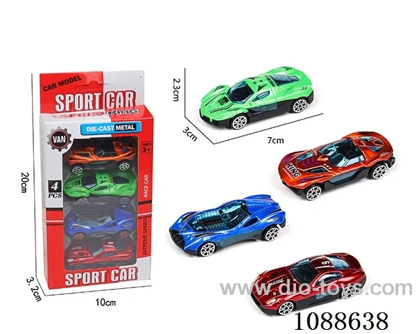 free wheel alloy car 4PCS