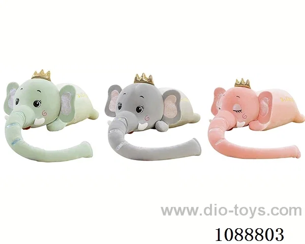 95CM long trunk elephant pillow doll