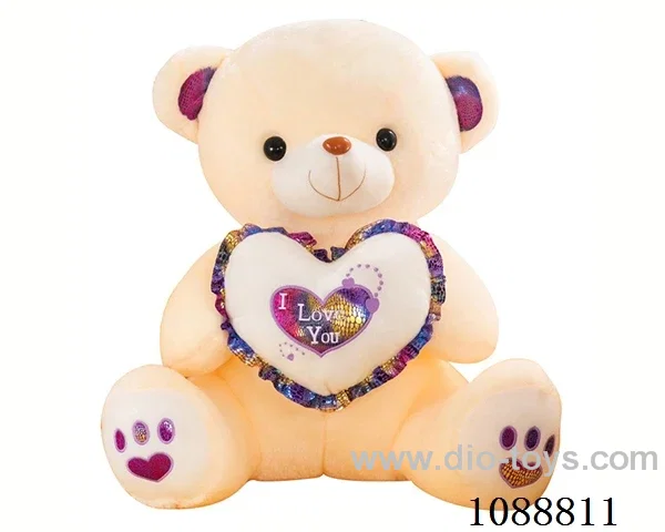 30CM beige white cuddle Teddy bear doll