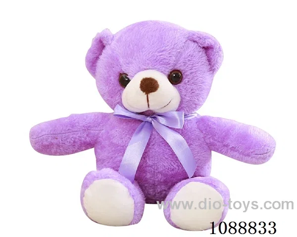 30CM purple scarf teddy bear doll