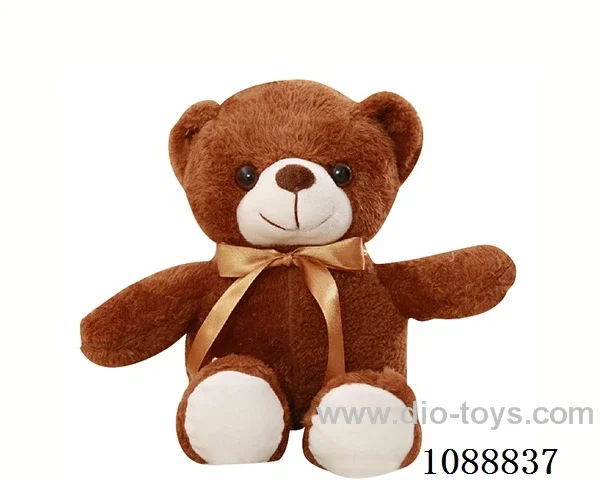 30CM dark brown scarf teddy bear doll