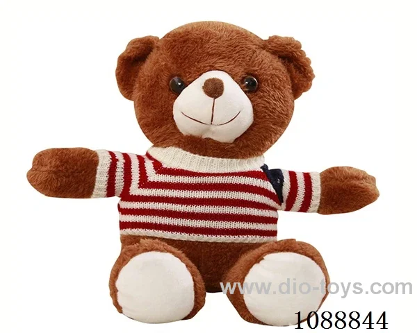 30CM dark brown sweater teddy bear doll