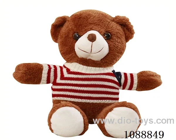 35CM dark brown sweater teddy bear doll