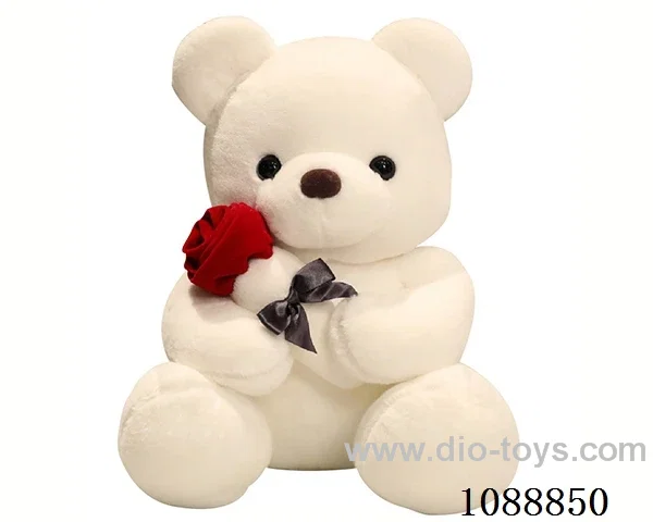 23CM white rose bear doll
