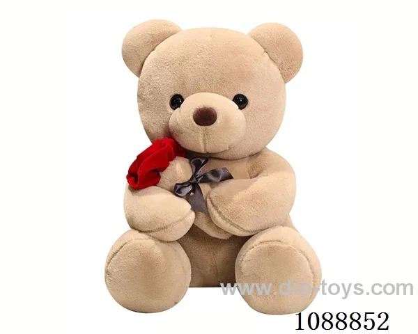 23CM grey rose bear doll