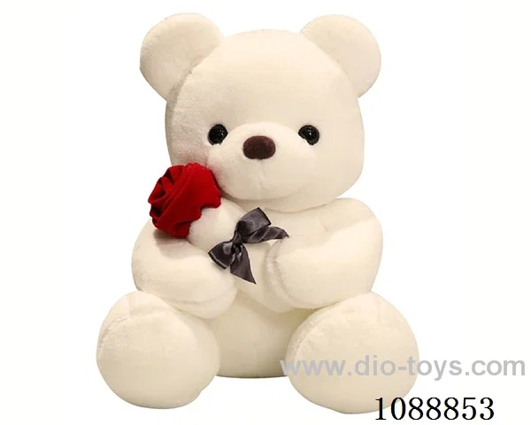 35CM white rose bear doll