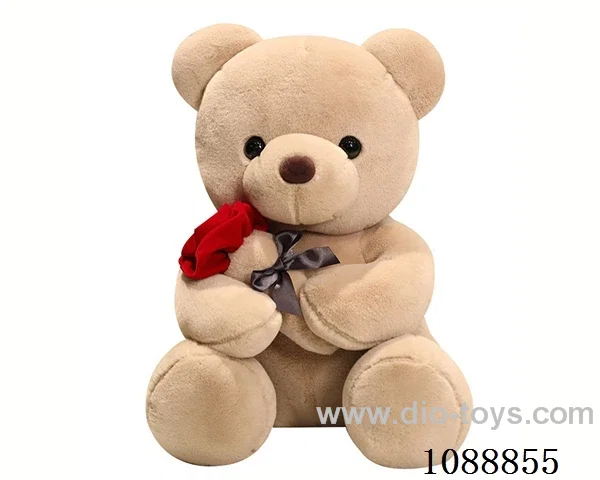 35CM grey rose bear doll