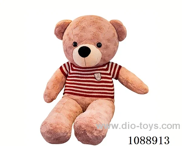 94CM red sweater dark brown teddy bear doll