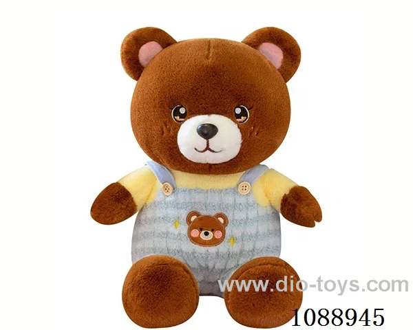50CM brown bear doll with blue strap