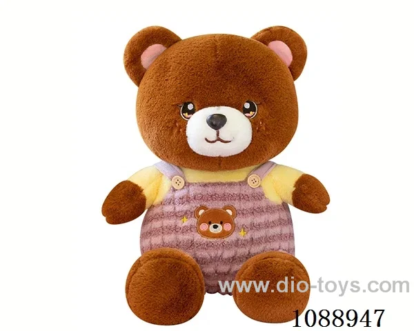 50CM brown bear doll with purple strap