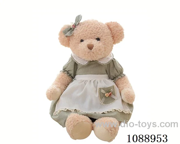 45CM green skirt bear doll