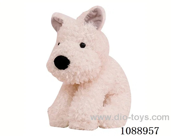 40CM white West Highland simulation dog doll