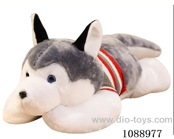 45CM wool Husky throw pillow doll