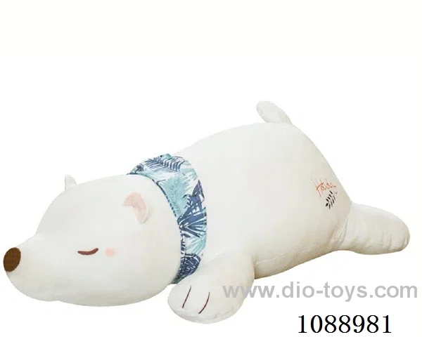55CM white bear hug pillow doll