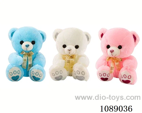 33CM ribbon hugging bear doll