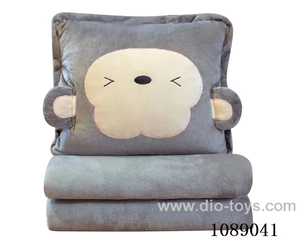 Monkey hand warmer pillow blanket 3-in-1 100*80 air-conditioned quilt