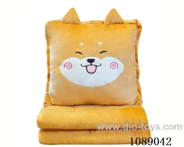 Shiba Inu hand warm pillow blanket 3-in-1 100*80 air-conditioned quilt