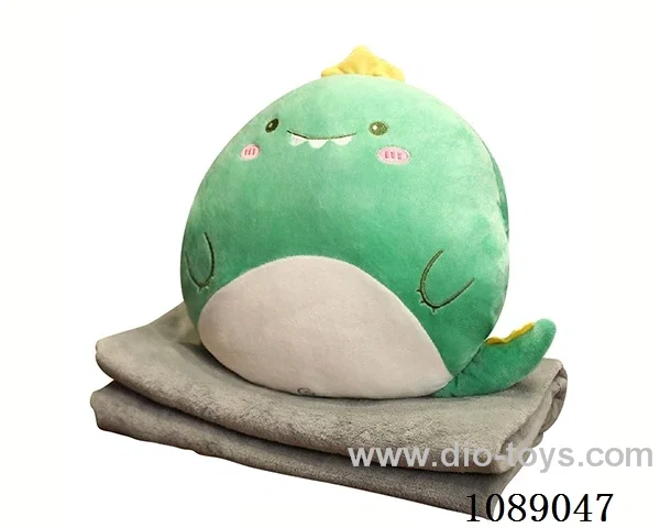 Dinosaur hand warmer pillow blanket 3-in-1 95*80 air conditioning quilt