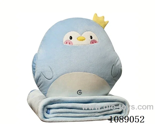 Penguin hand warmer pillow blanket 3-in-1 95*80 air-conditioned quilt