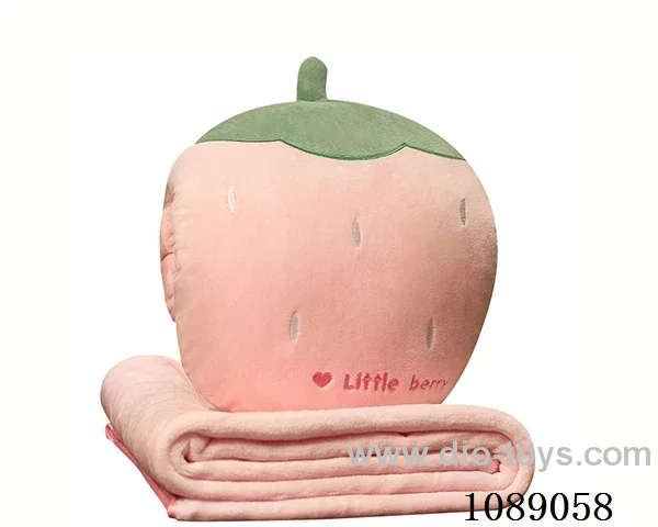 Strawberry hand warmer blanket 3-in-1 95*80 air-conditioned quilt