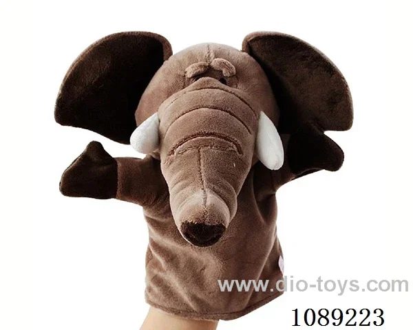 Elephant cartoon animal hand puppet plush doll