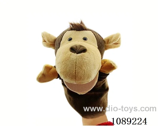 Monkey cartoon animal hand puppet plush doll