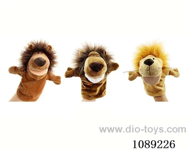 Lion cartoon animal hand puppet plush doll