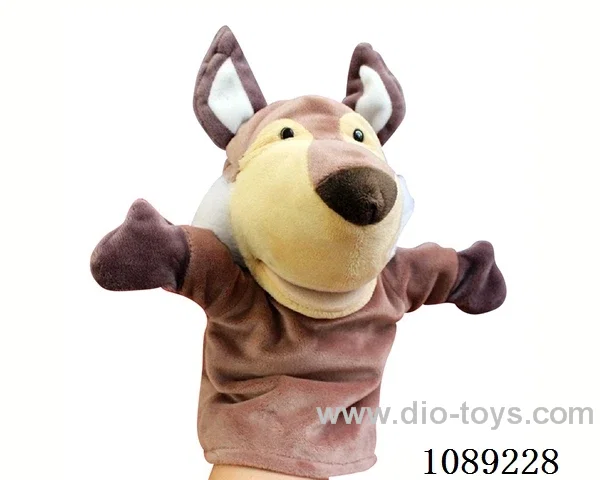 Husky cartoon animal hand puppet plush doll
