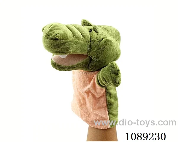 Crocodile cartoon animal hand puppet plush doll