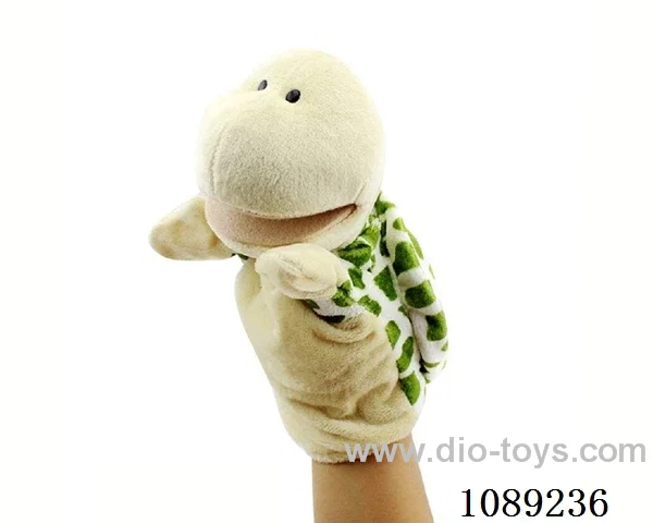 Turtle cartoon animal hand puppet plush doll