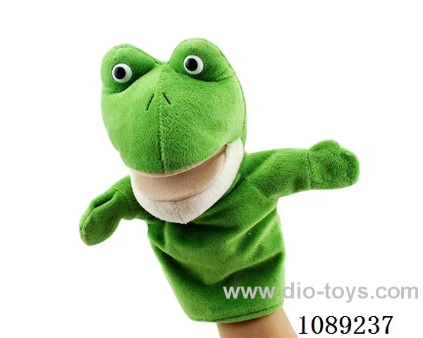 Frog cartoon animal hand puppet plush doll