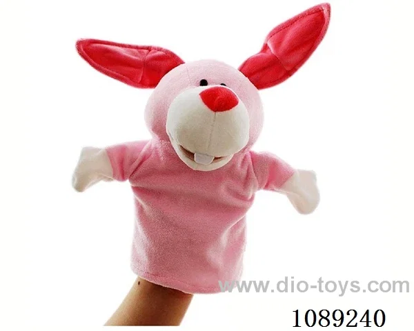 Rabbit cartoon animal hand puppet plush doll