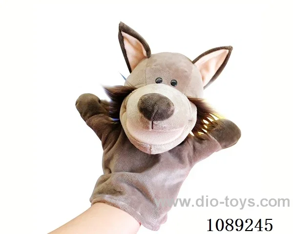 Wolf cartoon animal hand puppet plush doll