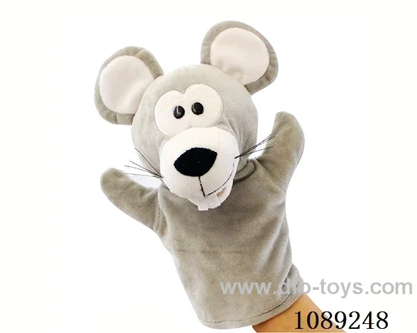 Mouse cartoon animal hand puppet plush doll